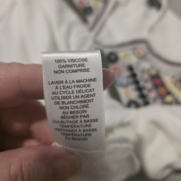 Lord & Taylor Blouse with Multicolor Embroidery Bohemian - Picture 12 of 13